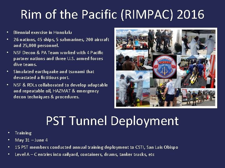 Rim of the Pacific (RIMPAC) 2016 • • • Biennial exercise in Honolulu 26