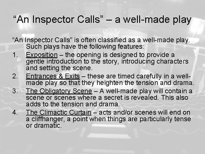 An Inspector Calls by J B Priestley Revision