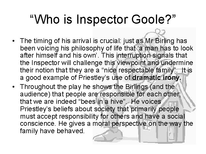 An Inspector Calls by J B Priestley Revision