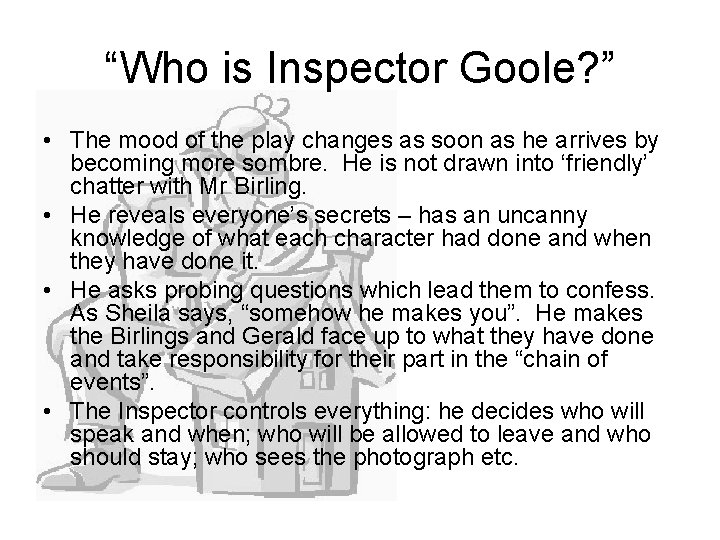 An Inspector Calls by J B Priestley Revision