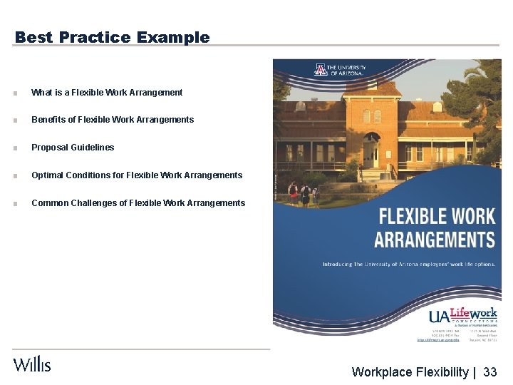 Best Practice Example ■ What is a Flexible Work Arrangement ■ Benefits of Flexible