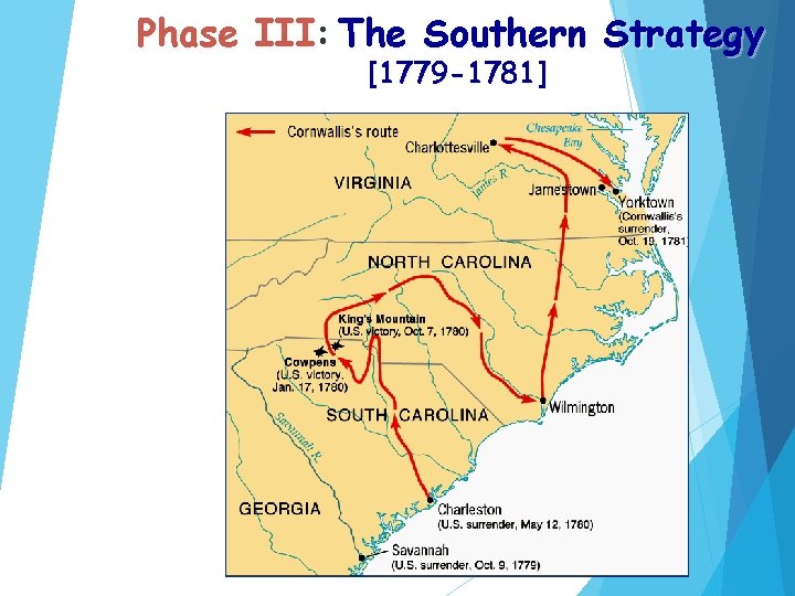 Phase III: The Southern Strategy [1779 -1781] 