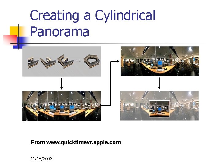 Creating a Cylindrical Panorama From www. quicktimevr. apple. com 11/18/2003 