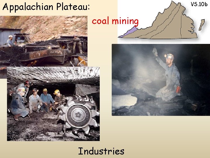 Appalachian Plateau: VS. 10 b coal mining Industries 