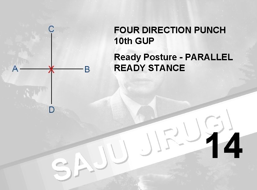 FOUR DIRECTION PUNCH 10 th GUP Ready Posture - PARALLEL READY STANCE U J