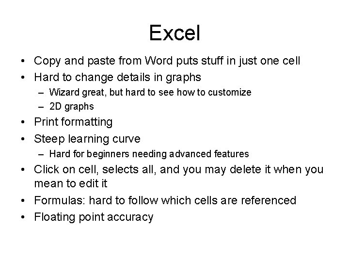 Excel • Copy and paste from Word puts stuff in just one cell •