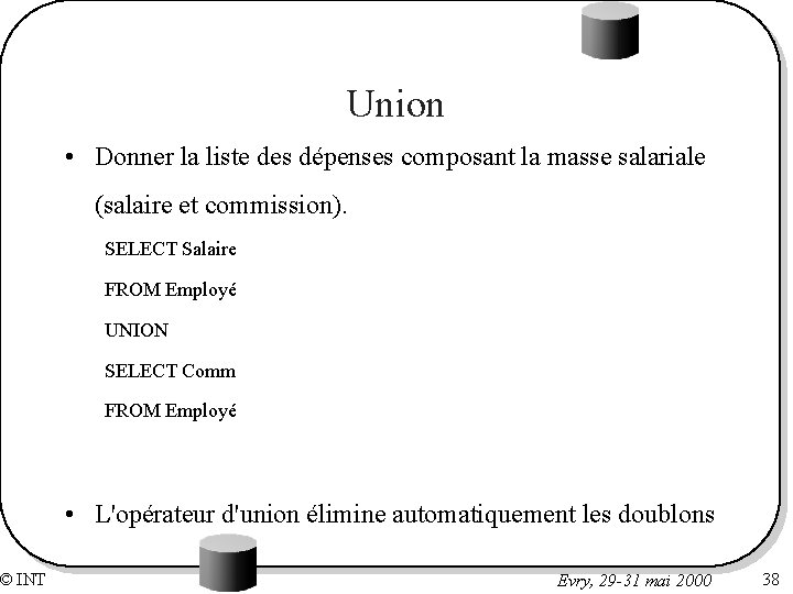 © INT Union • Donner la liste des dépenses composant la masse salariale (salaire