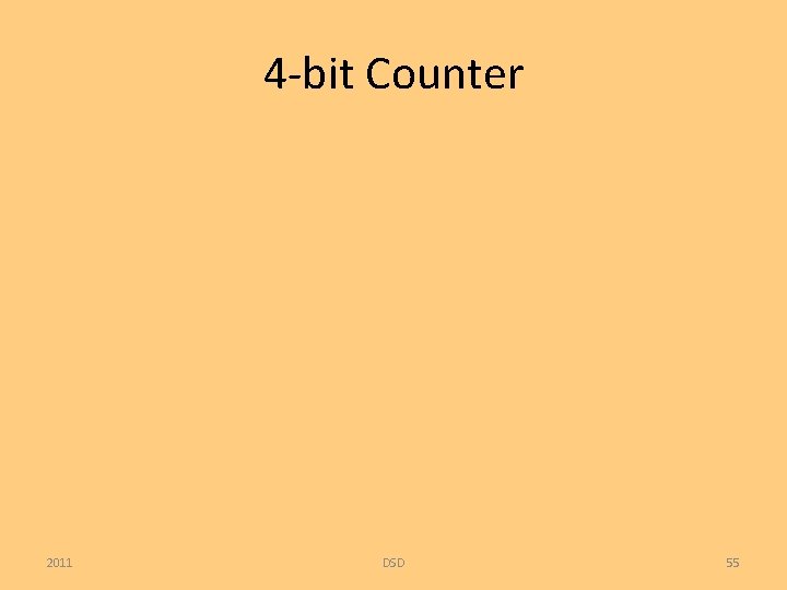 4 -bit Counter 2011 DSD 55 