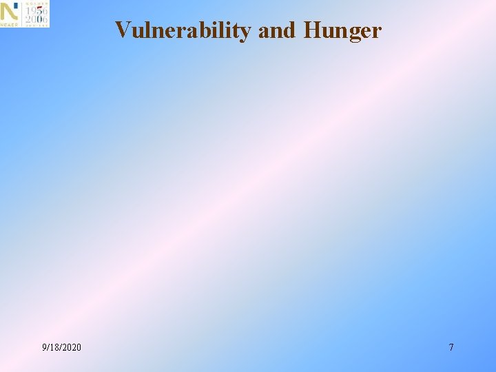 Vulnerability and Hunger 9/18/2020 7 
