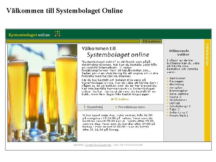 Välkommen till Systembolaget Online 