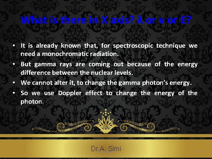 What is there in X axis? λ or ν or E? • It is