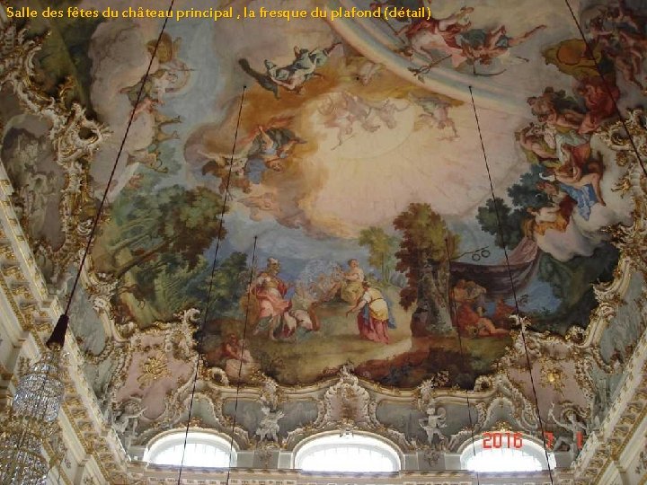 Salle des fêtes du château principal , la fresque du plafond (détail) 