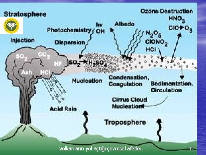 Volkanların yol açtığı çevresel afetler. 12 