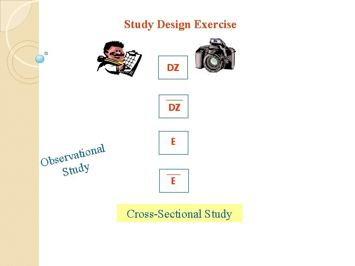 Study Design Exercise DZ - DZ al n o i t a v Obser