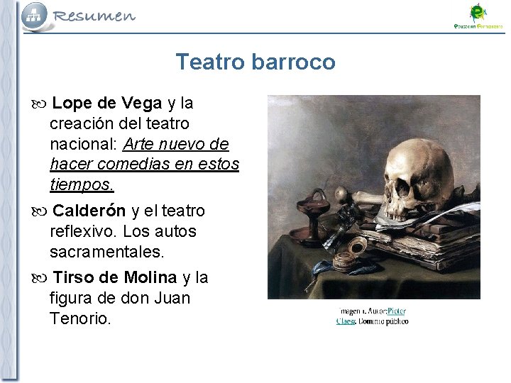 Teatro barroco Lope de Vega y la creación del teatro nacional: Arte nuevo de