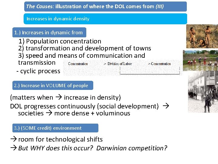 The Causes: illustration of where the DOL comes from (III) Increases in dynamic density