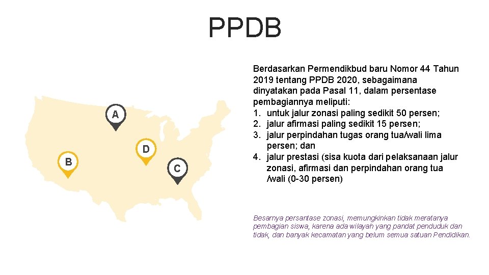 PPDB A D B C Berdasarkan Permendikbud baru Nomor 44 Tahun 2019 tentang PPDB