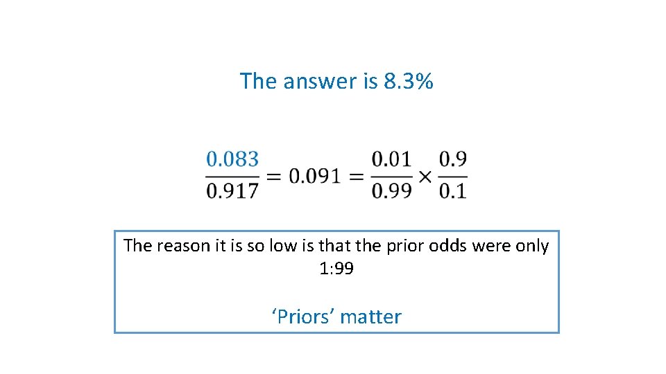 The answer is 8. 3% The reason it is so low is that the