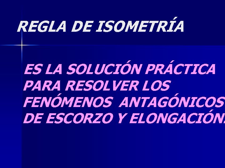 REGLA DE ISOMETRÍA ES LA SOLUCIÓN PRÁCTICA PARA RESOLVER LOS FENÓMENOS ANTAGÓNICOS DE ESCORZO