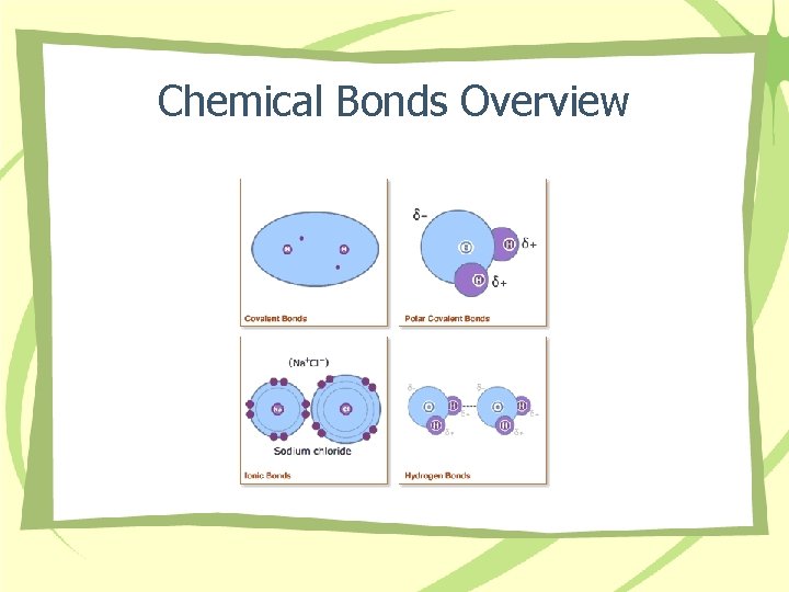 Chemical Bonds Overview 