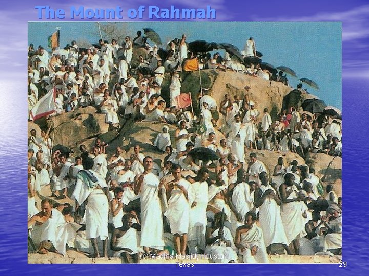 The Mount of Rahmah (c) Madina Masjid, Houston, Texas 29 