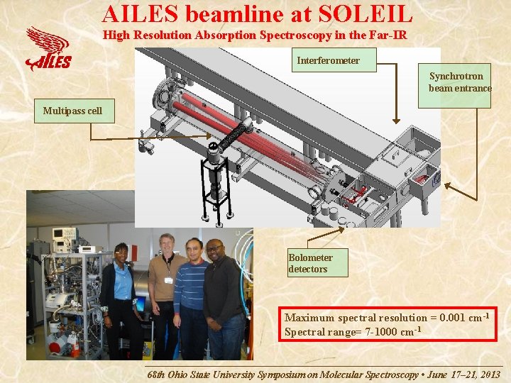 AILES beamline at SOLEIL High Resolution Absorption Spectroscopy in the Far-IR Interferometer Synchrotron beam