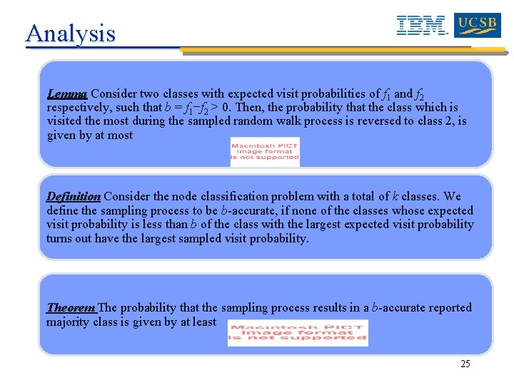 Analysis Lemma Consider two classes with expected visit probabilities of f 1 and f