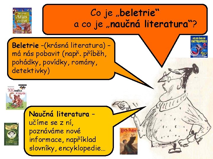 Co je „beletrie“ a co je „naučná literatura“? Beletrie –(krásná literatura) – má nás