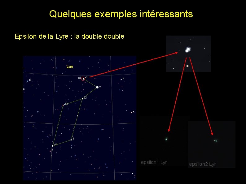 Quelques exemples intéressants Epsilon de la Lyre : la double 