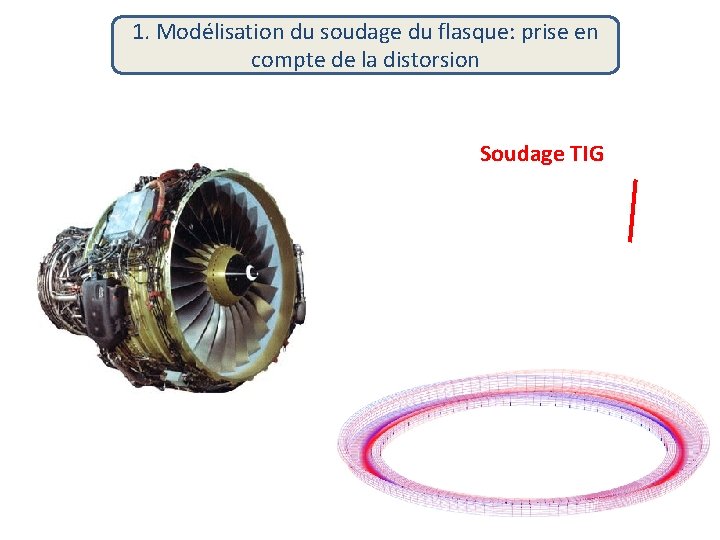 1. Modélisation du soudage du flasque: prise en compte de la distorsion Soudage TIG