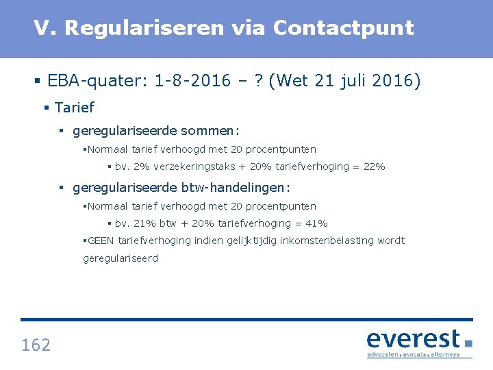 Titel V. Regulariseren via Contactpunt § EBA quater: 1 8 2016 – ? (Wet