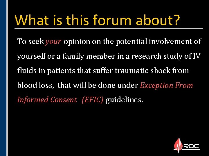 What is this forum about? To seek your opinion on the potential involvement of