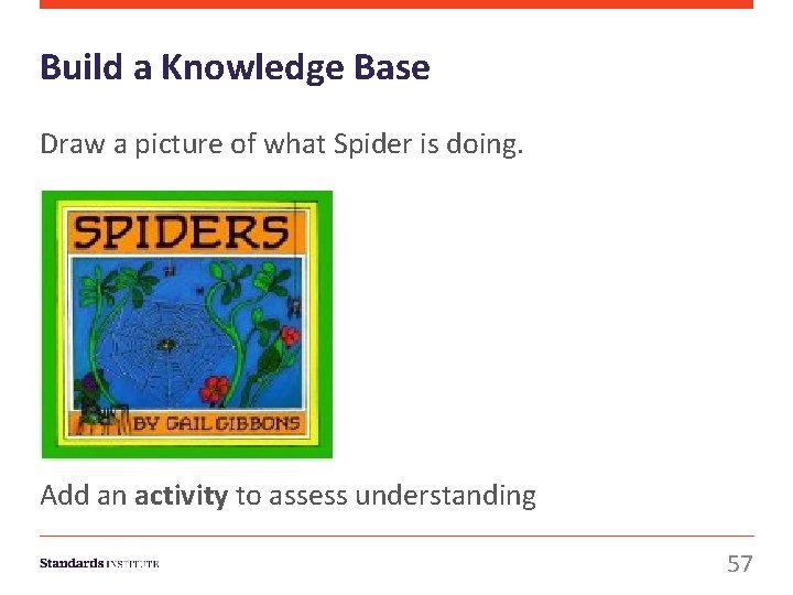 Build a Knowledge Base Draw a picture of what Spider is doing. Add an
