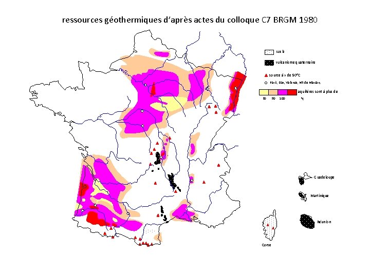 ressources géothermiques d’après actes du colloque C 7 BRGM 1980 socle volcanisme quaternaire source