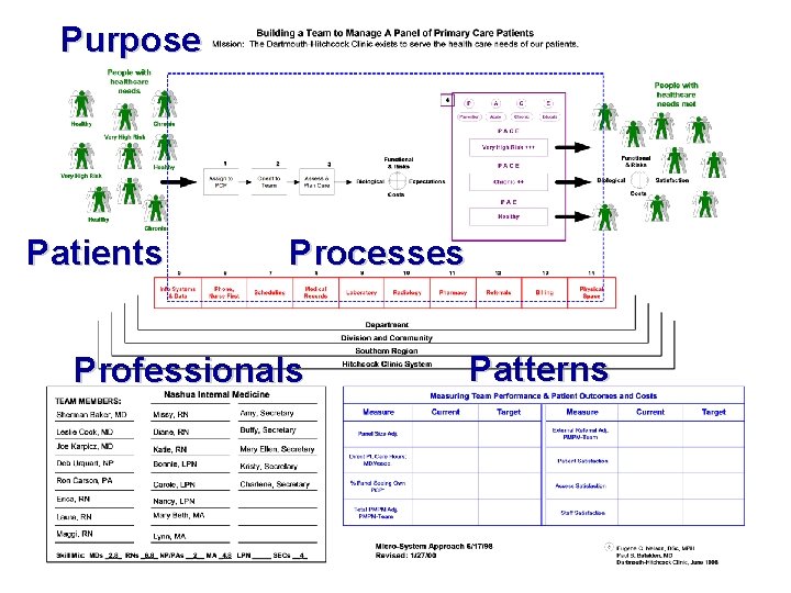 Purpose Patients Processes Professionals Patterns 