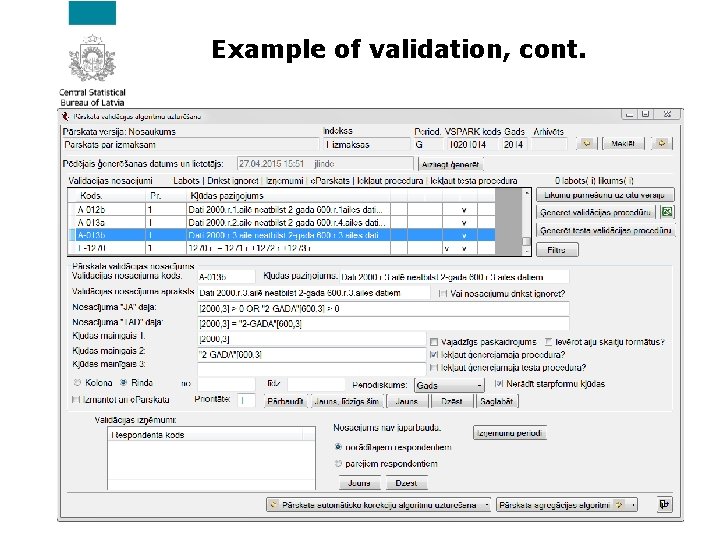 Example of validation, cont. Norberts Talers, ESRA 2015 