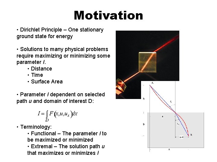 Motivation • Dirichlet Principle – One stationary ground state for energy • Solutions to