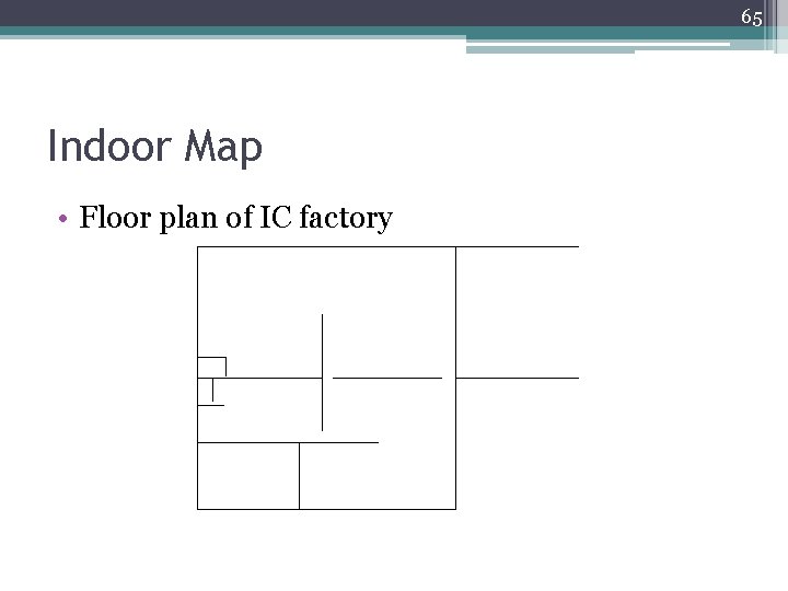 65 Indoor Map • Floor plan of IC factory 