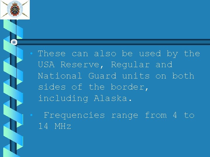  • These can also be used by the USA Reserve, Regular and National