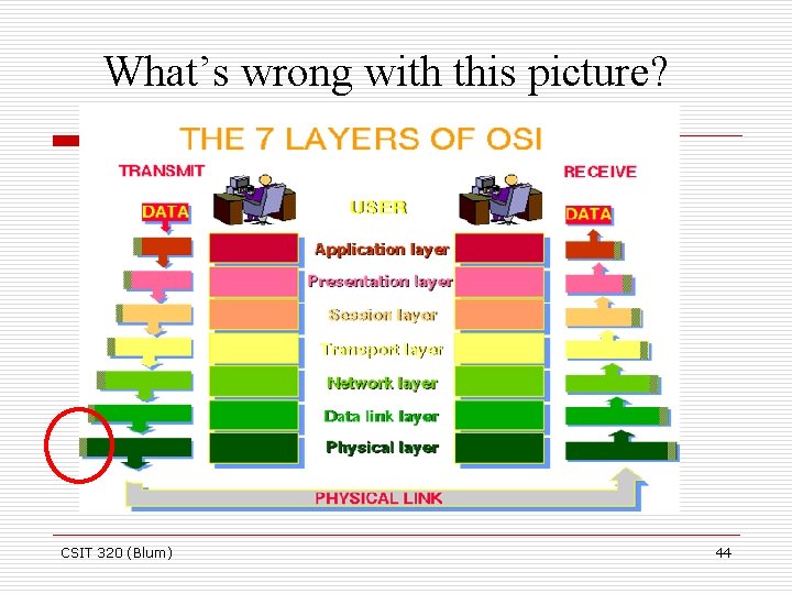 What’s wrong with this picture? o CSIT 320 (Blum) 44 