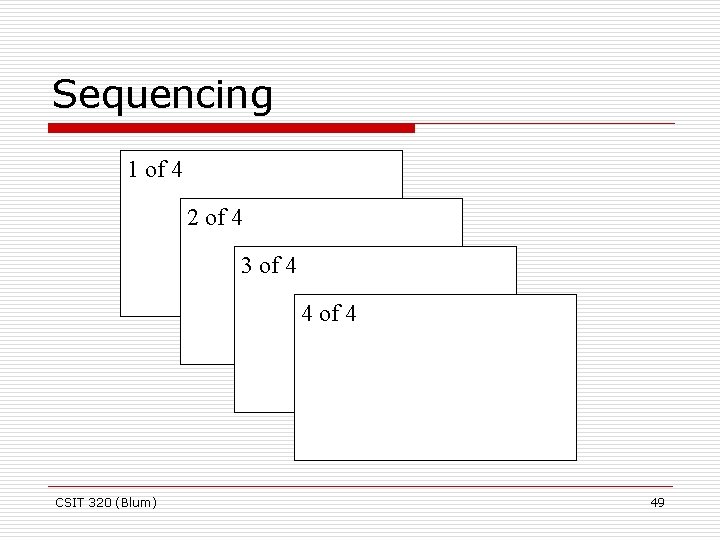 Sequencing 1 of 4 2 of 4 3 of 4 4 of 4 CSIT