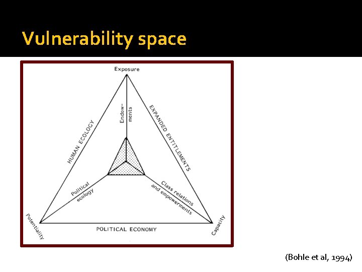 Vulnerability space (Bohle et al, 1994) 