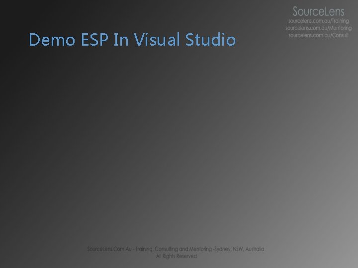 Demo ESP In Visual Studio  Demo ESP In Visual Studio