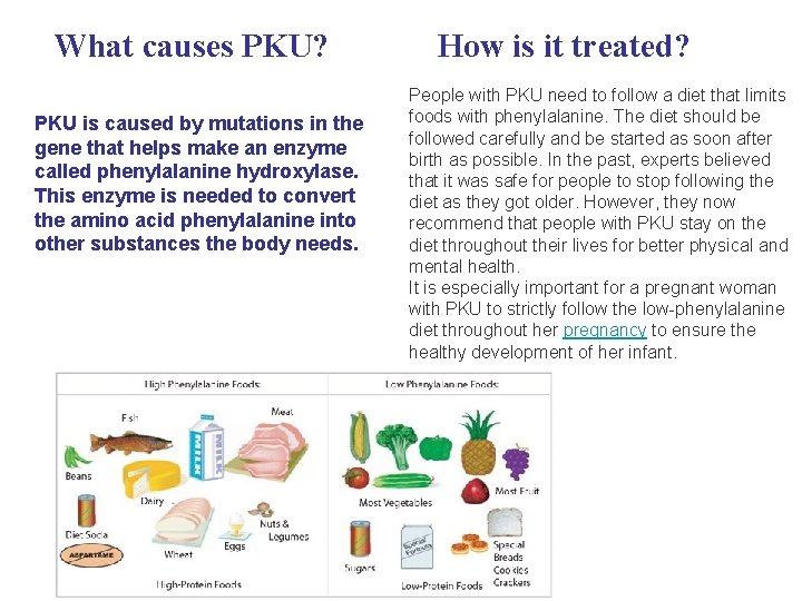 What causes PKU? PKU is caused by mutations in the gene that helps make