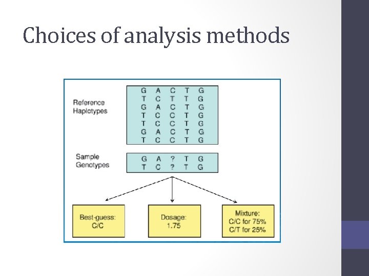 Choices of analysis methods 