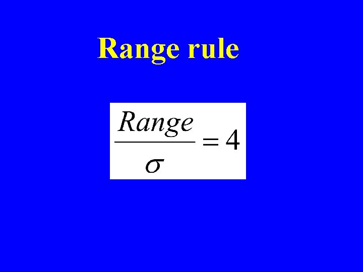 Range rule 