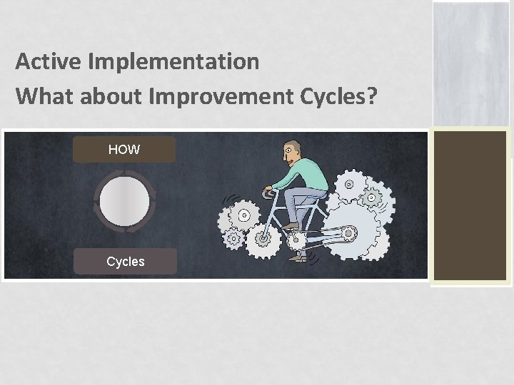 Active Implementation What about Improvement Cycles? HOW Cycles 