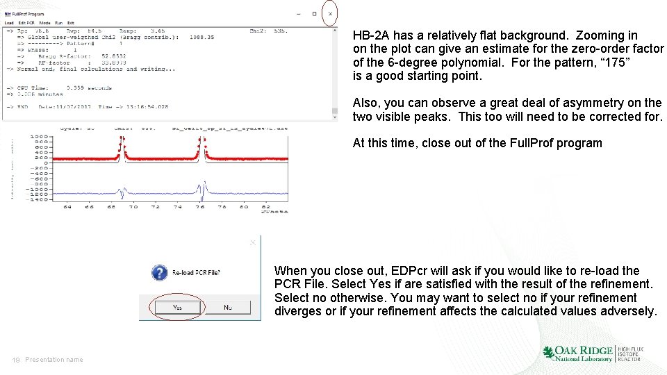 HB-2 A has a relatively flat background. Zooming in on the plot can give