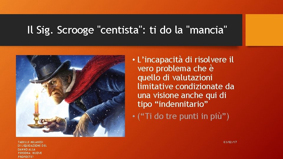 Il Sig. Scrooge "centista": ti do la "mancia" • L’incapacità di risolvere il vero