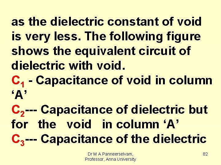 as the dielectric constant of void is very less. The following figure shows the